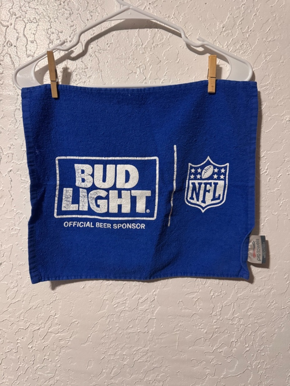 NFL Bud Light Football Official Beer Sponsor Blue Rally Golf Bar Towel